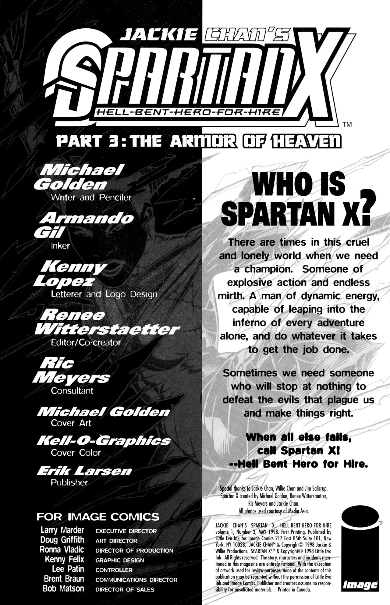 Read online Jackie Chan's Spartan X: Hell Bent Hero For Hire comic -  Issue #3 - 2