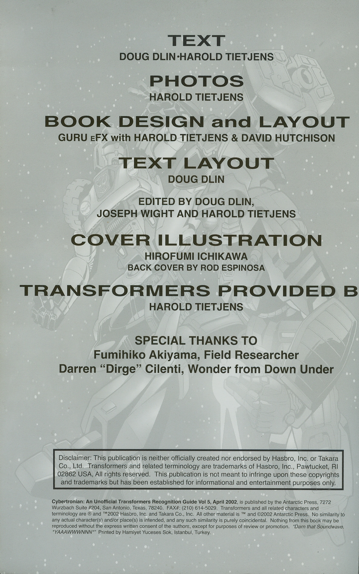 Read online Cybertronian: An Unofficial Transformers Recognition Guide comic -  Issue #5 - 2