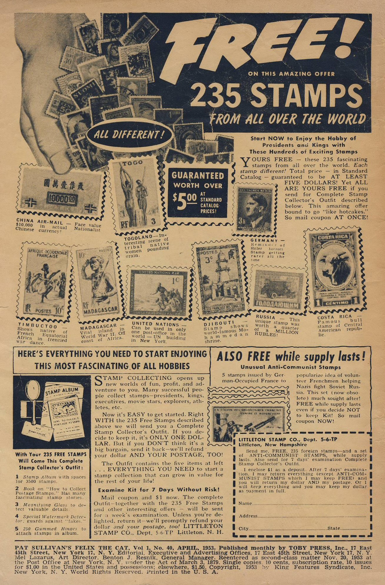 Read online Felix the Cat (1951) comic -  Issue #40 - 2