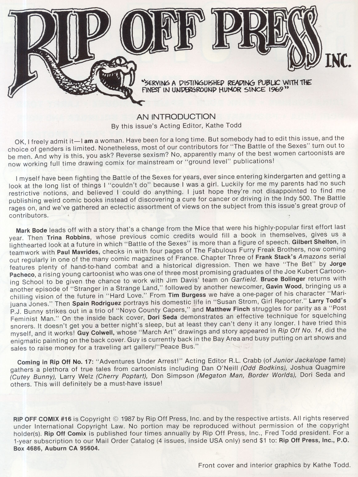 Read online Rip Off Comix comic -  Issue #16 - 2