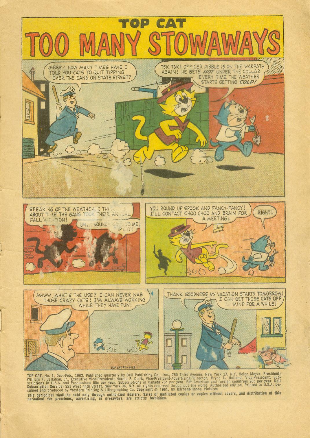 Read online Top Cat (1962) comic -  Issue #1 - 3