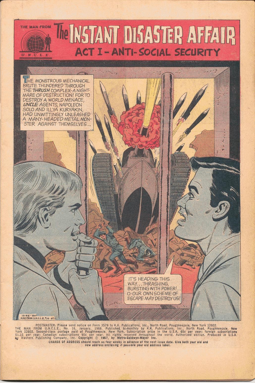 Read online The Man From U.N.C.L.E. comic -  Issue #16 - 2
