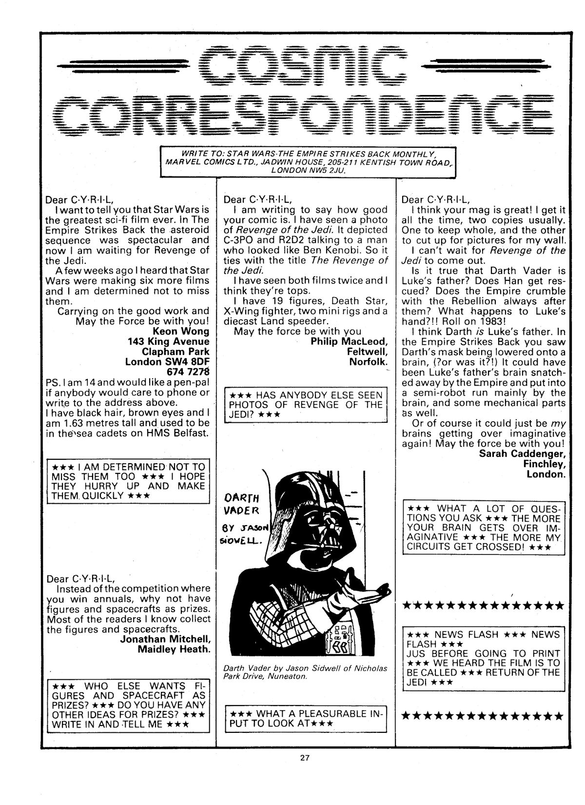Read online Star Wars Weekly comic -  Issue #168 - 27