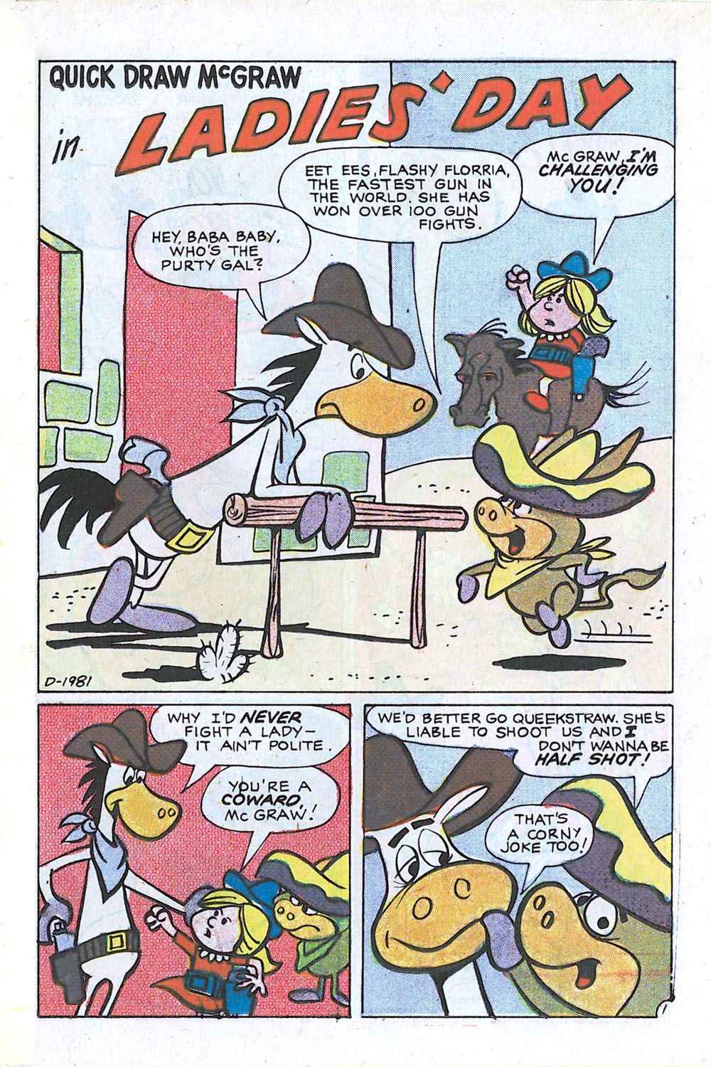 Read online Quick Draw McGraw comic -  Issue #8 - 19