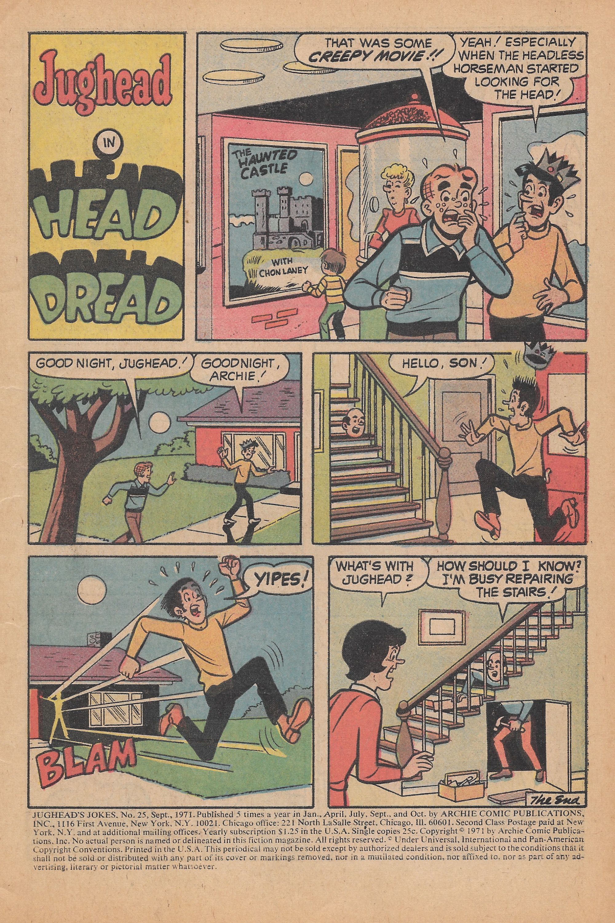 Read online Jughead's Jokes comic -  Issue #25 - 3