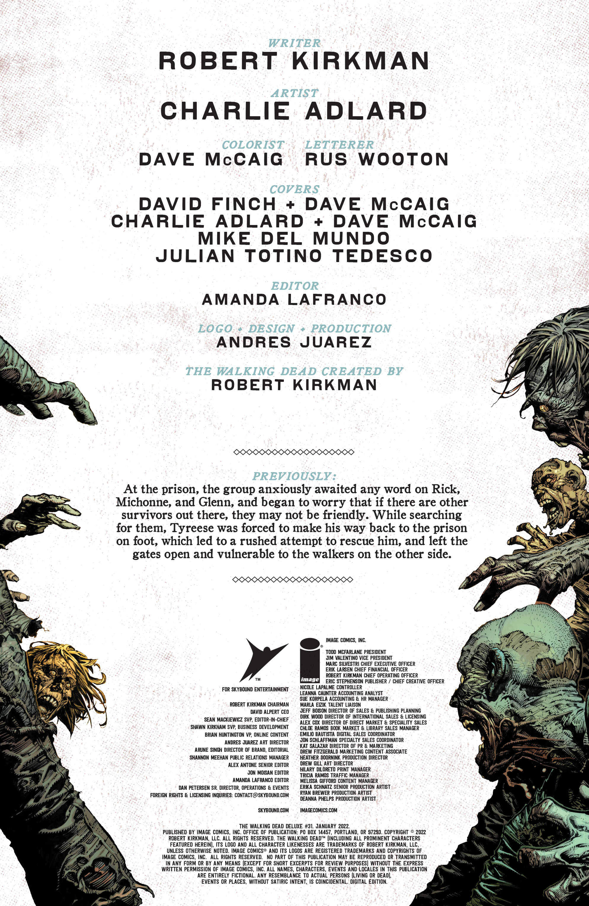 Read online The Walking Dead Deluxe comic -  Issue #31 - 2
