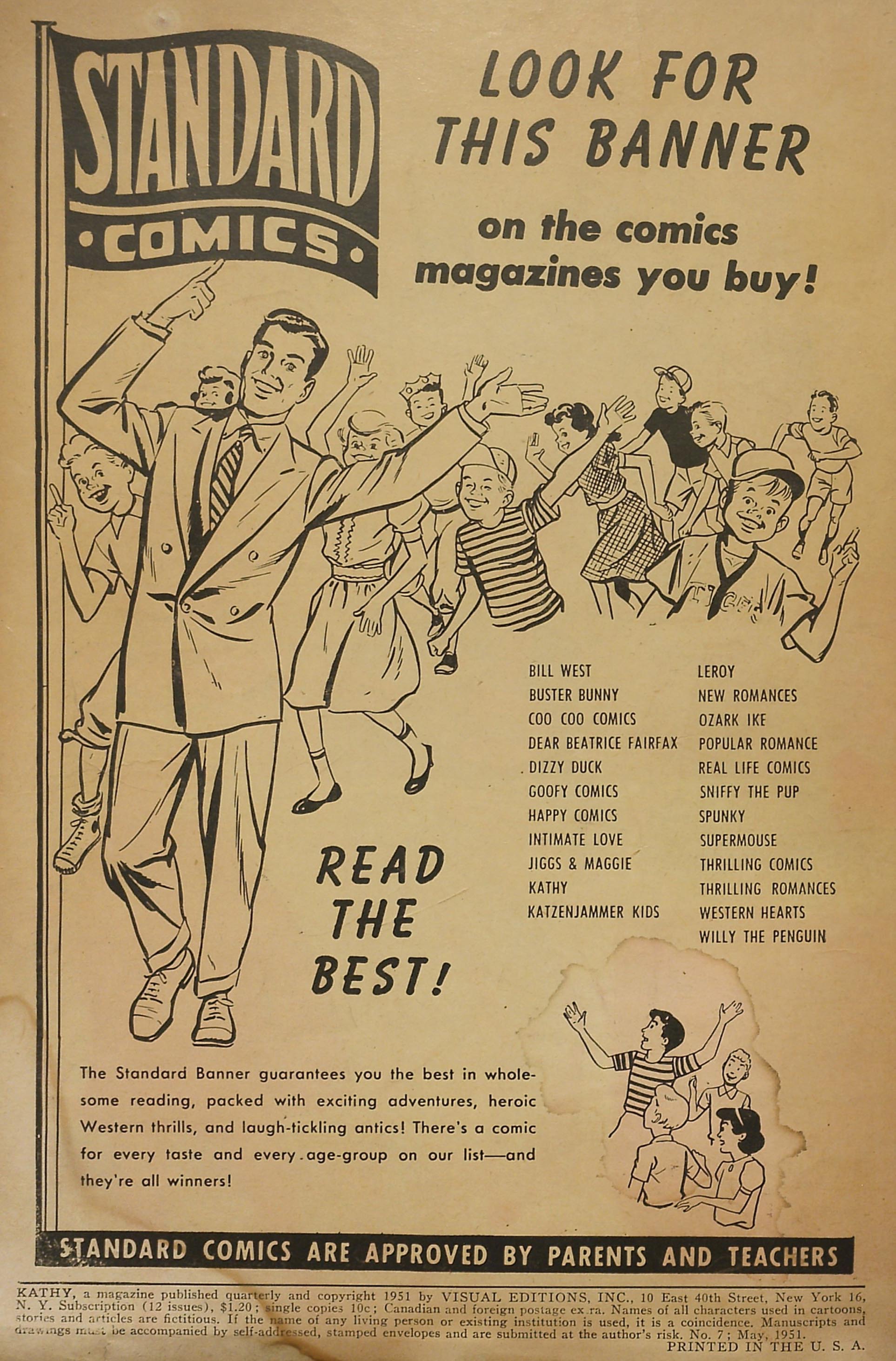 Read online Kathy (1949) comic -  Issue #7 - 2