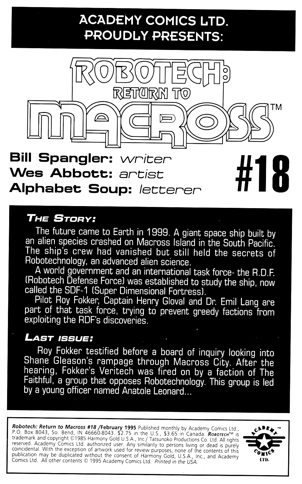 Read online Robotech: Return to Macross comic -  Issue #18 - 2