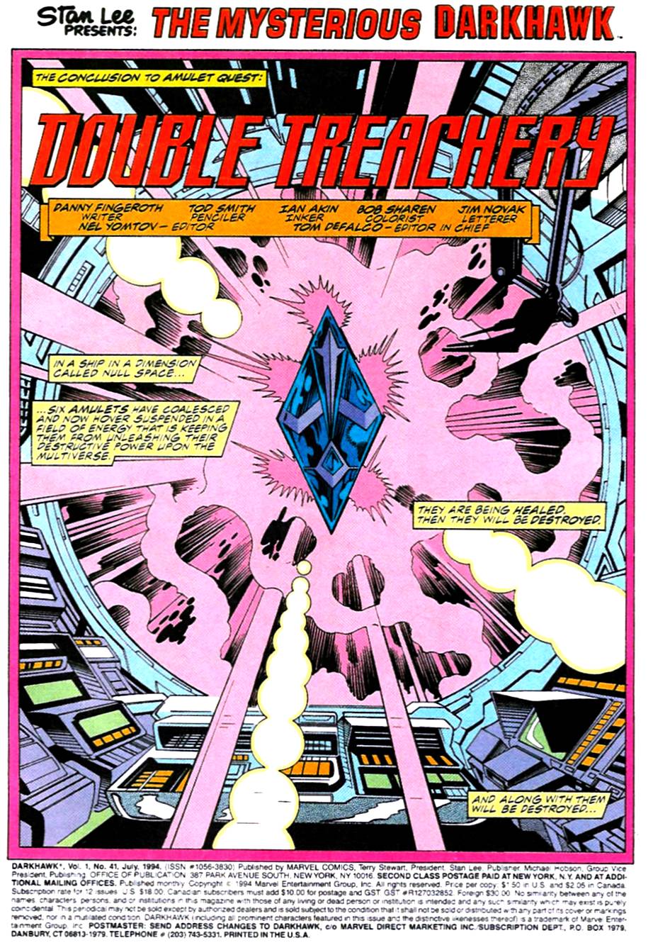 Read online Darkhawk (1991) comic -  Issue #41 - 2