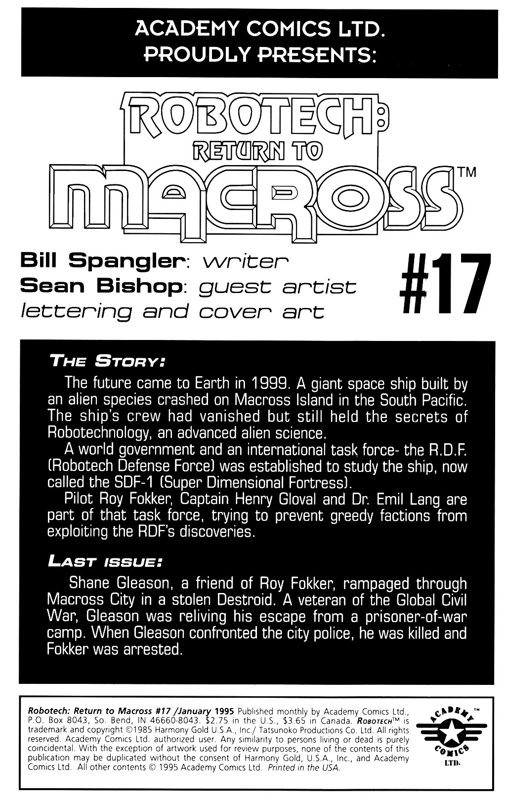 Read online Robotech: Return to Macross comic -  Issue #17 - 2