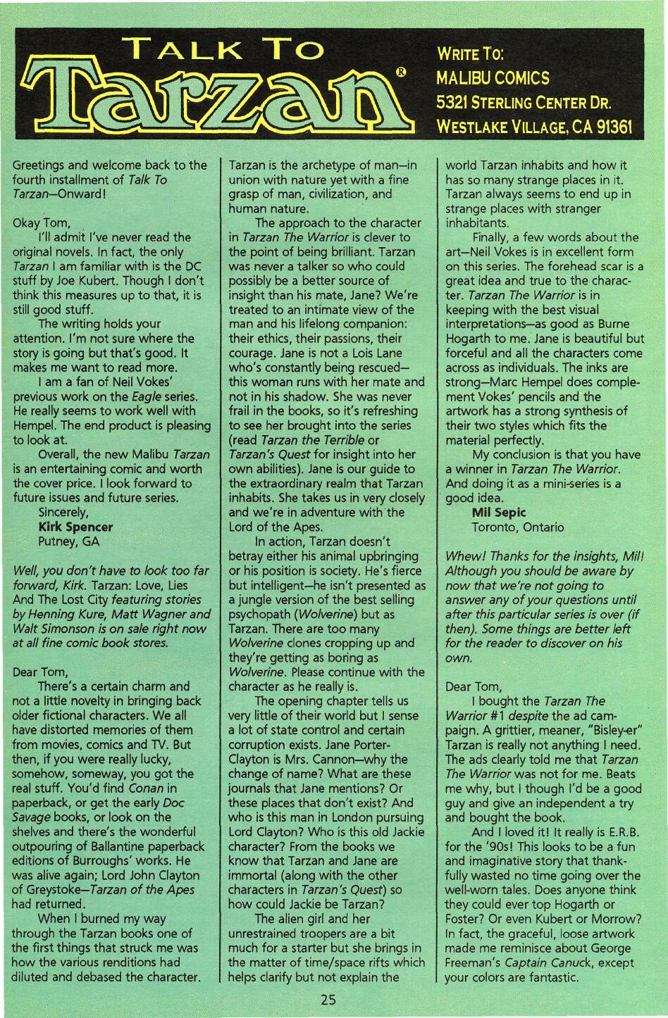Read online Tarzan the Warrior comic -  Issue #4 - 27