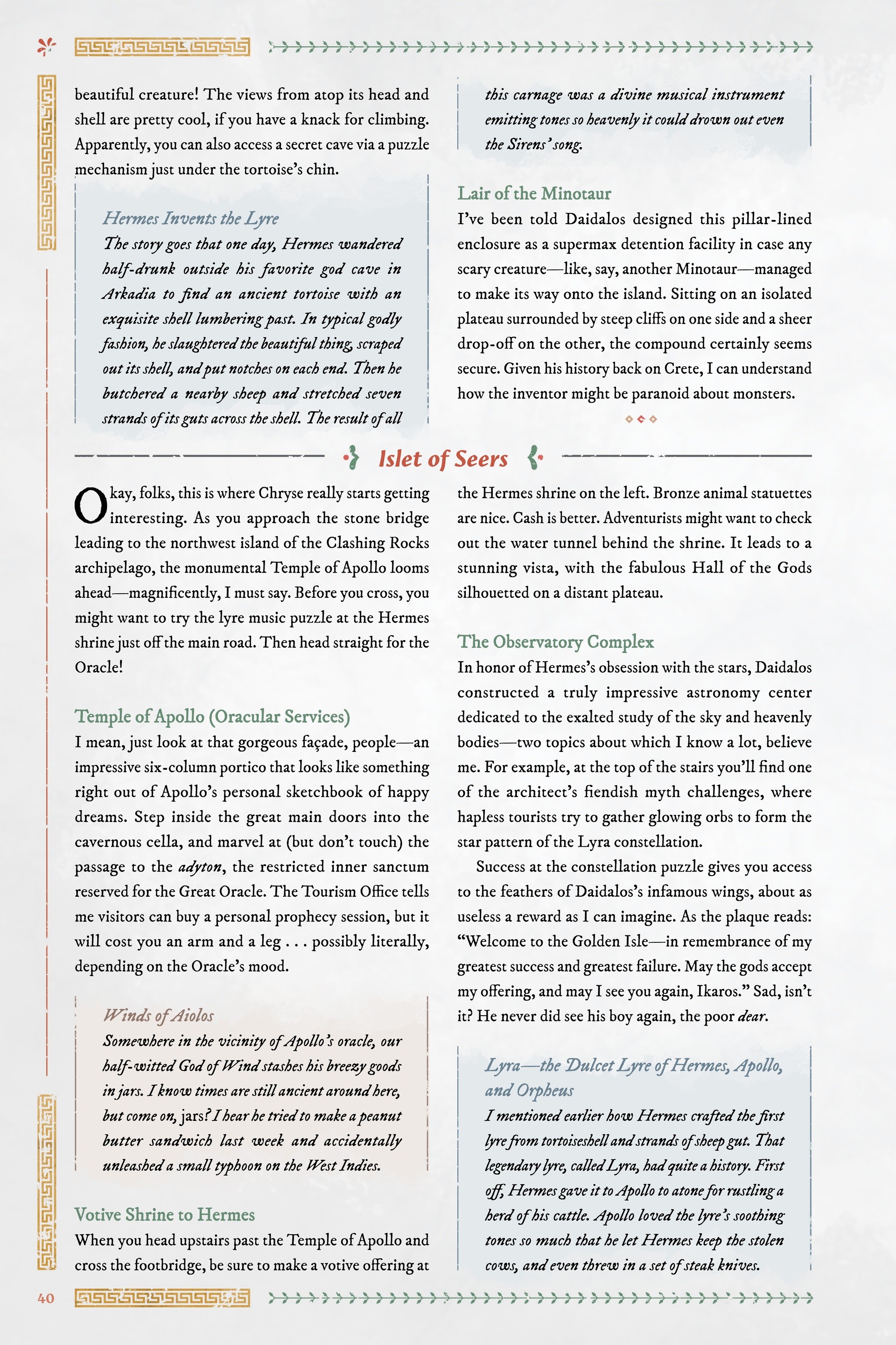 Read online Immortals Fenyx Rising: A Traveler's Guide to the Golden Isle comic -  Issue # TPB - 40