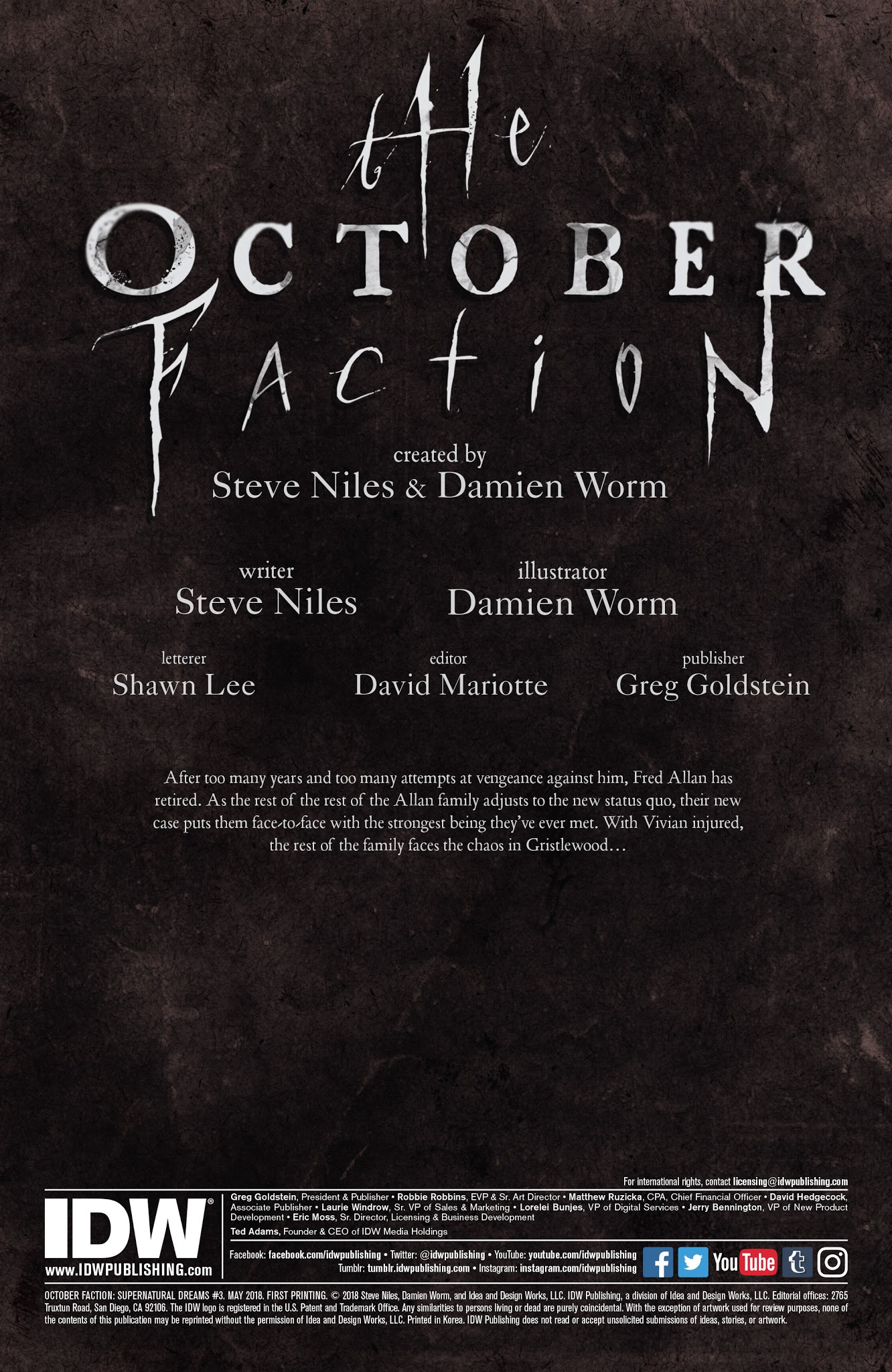 Read online October Faction: Supernatural Dreams comic -  Issue #3 - 2