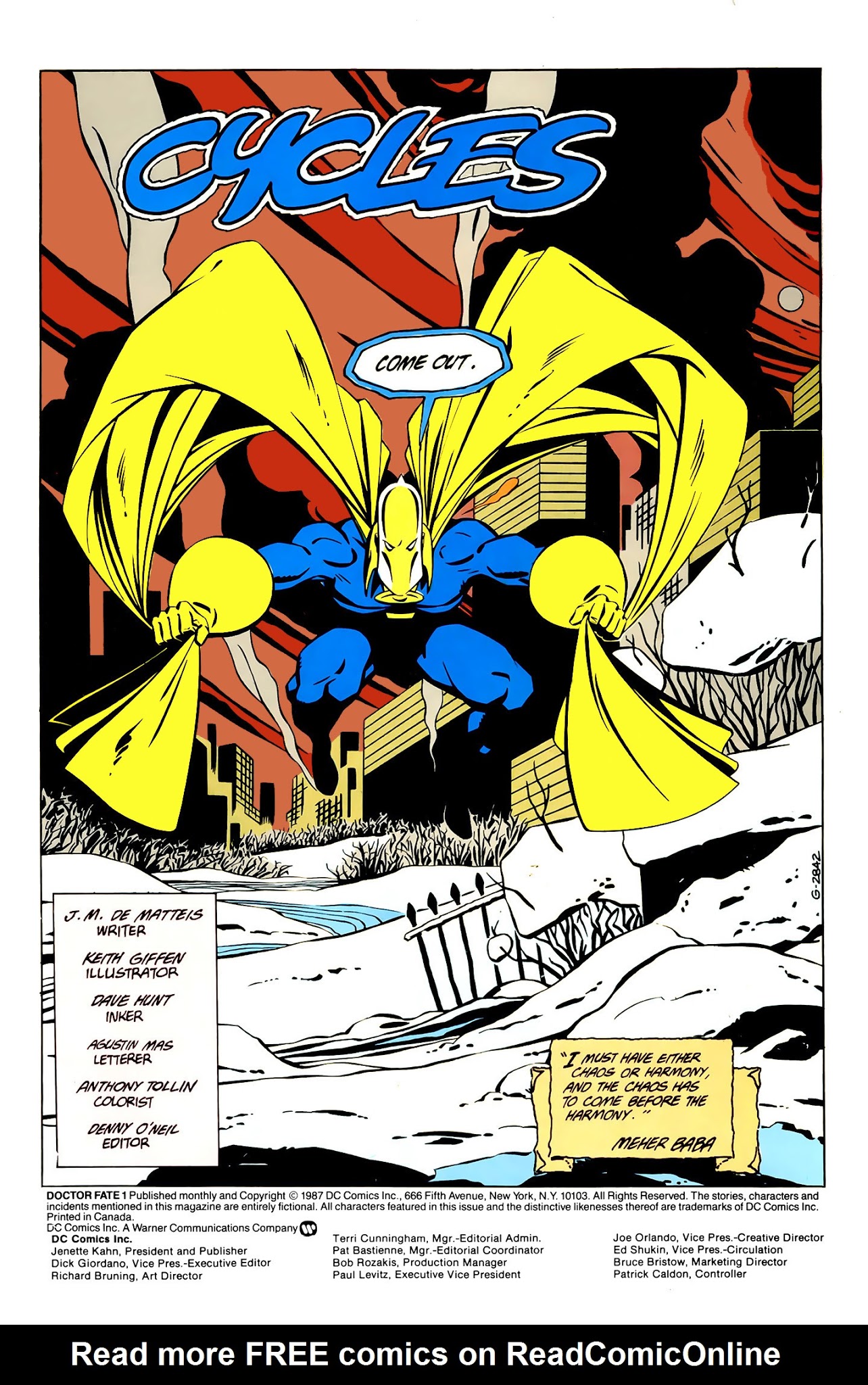 Read online Doctor Fate (1987) comic -  Issue #1 - 2