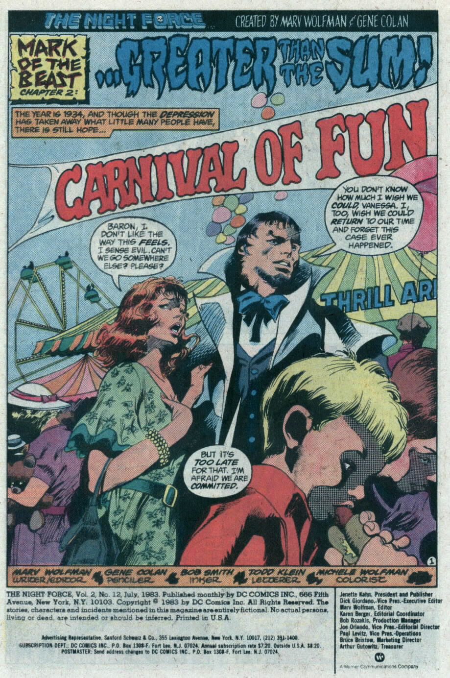 Read online The Night Force comic -  Issue #12 - 2