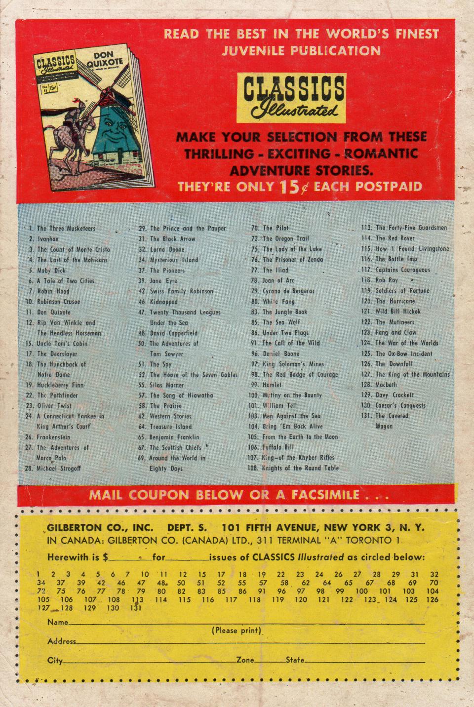 Read online Classics Illustrated comic -  Issue #58 - 52