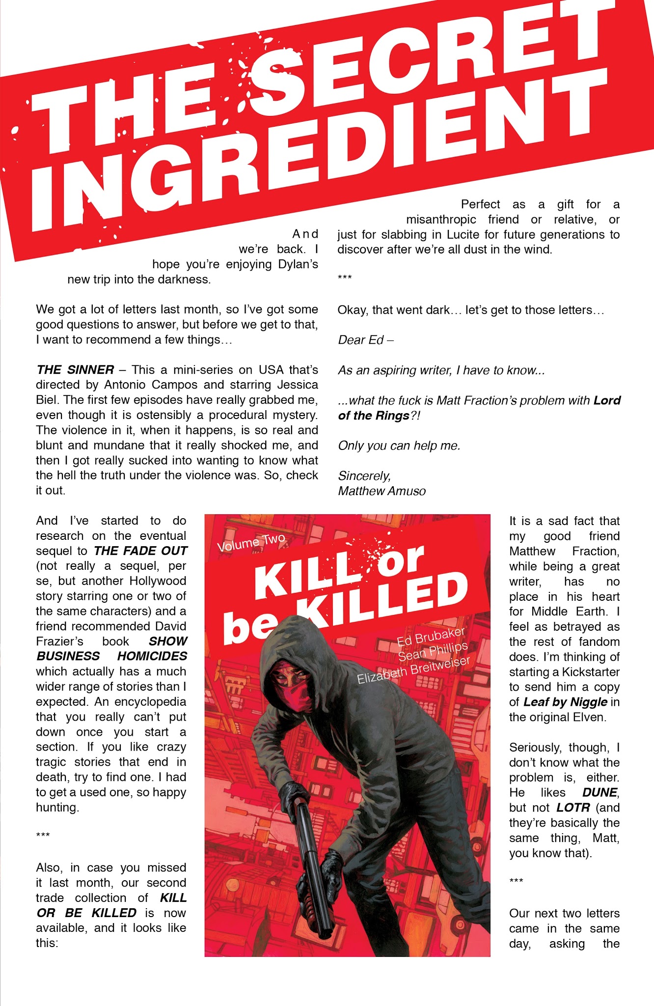 Read online Kill or Be Killed comic -  Issue #12 - 27