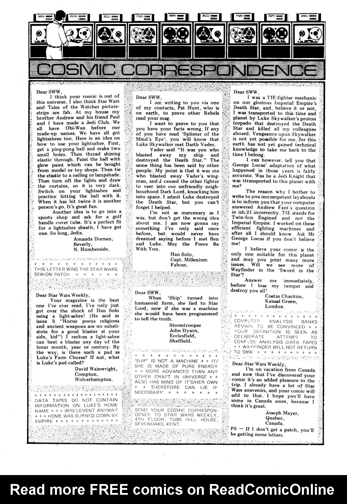 Read online Star Wars Weekly comic -  Issue #36 - 14