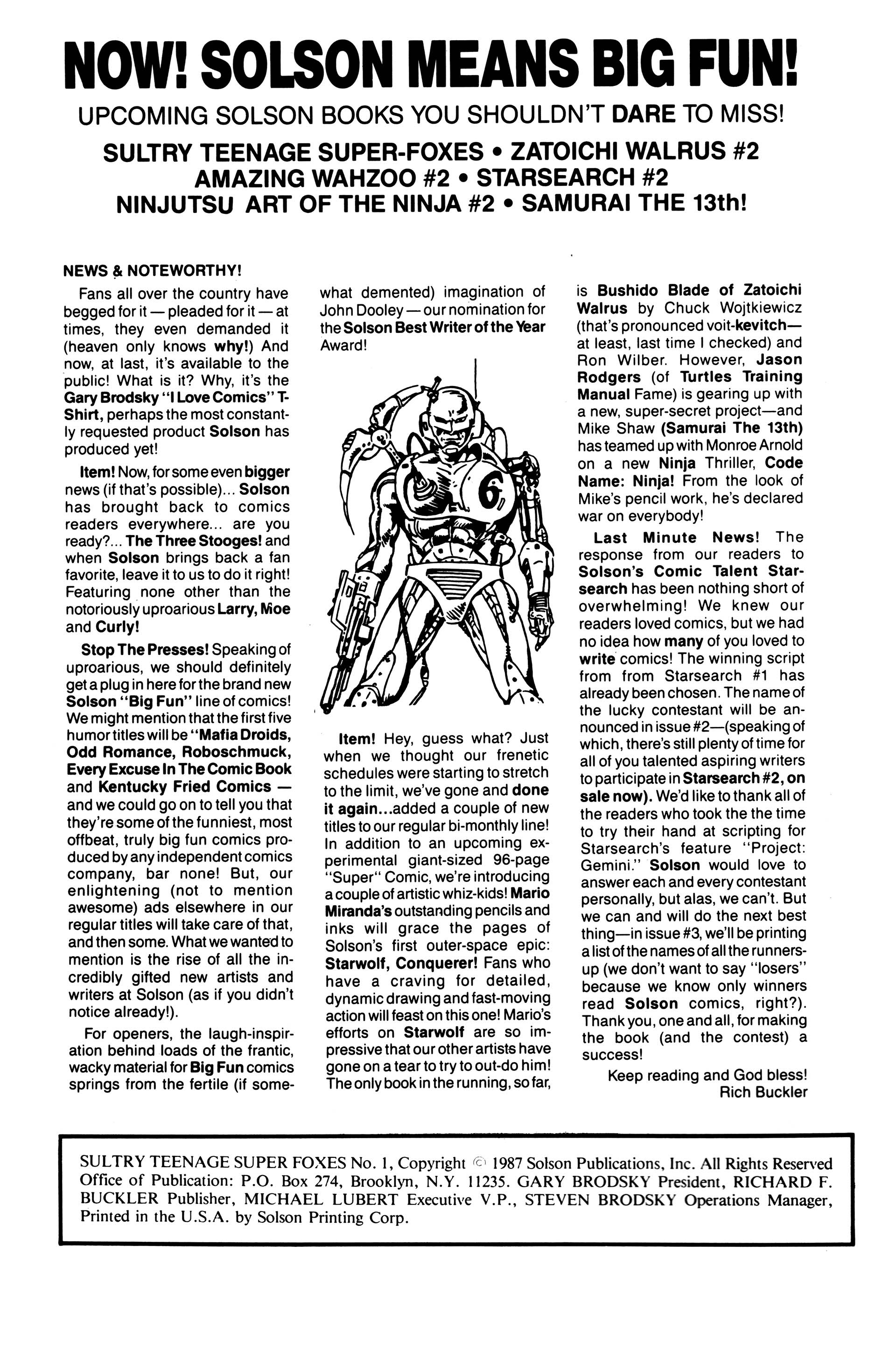 Read online Sultry Teenage Super Foxes comic -  Issue #1 - 2