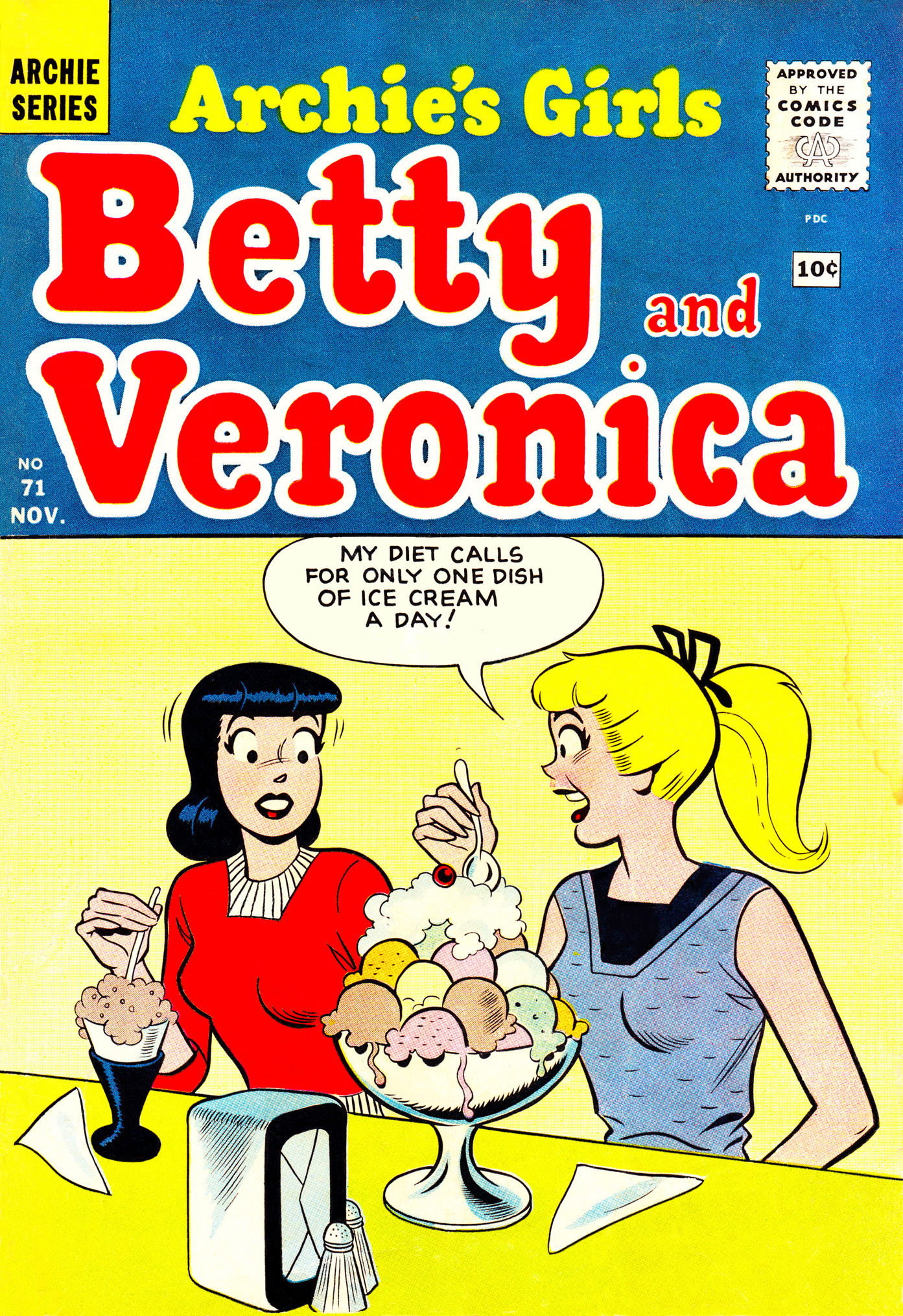 Read online Archie's Girls Betty and Veronica comic -  Issue #71 - 1