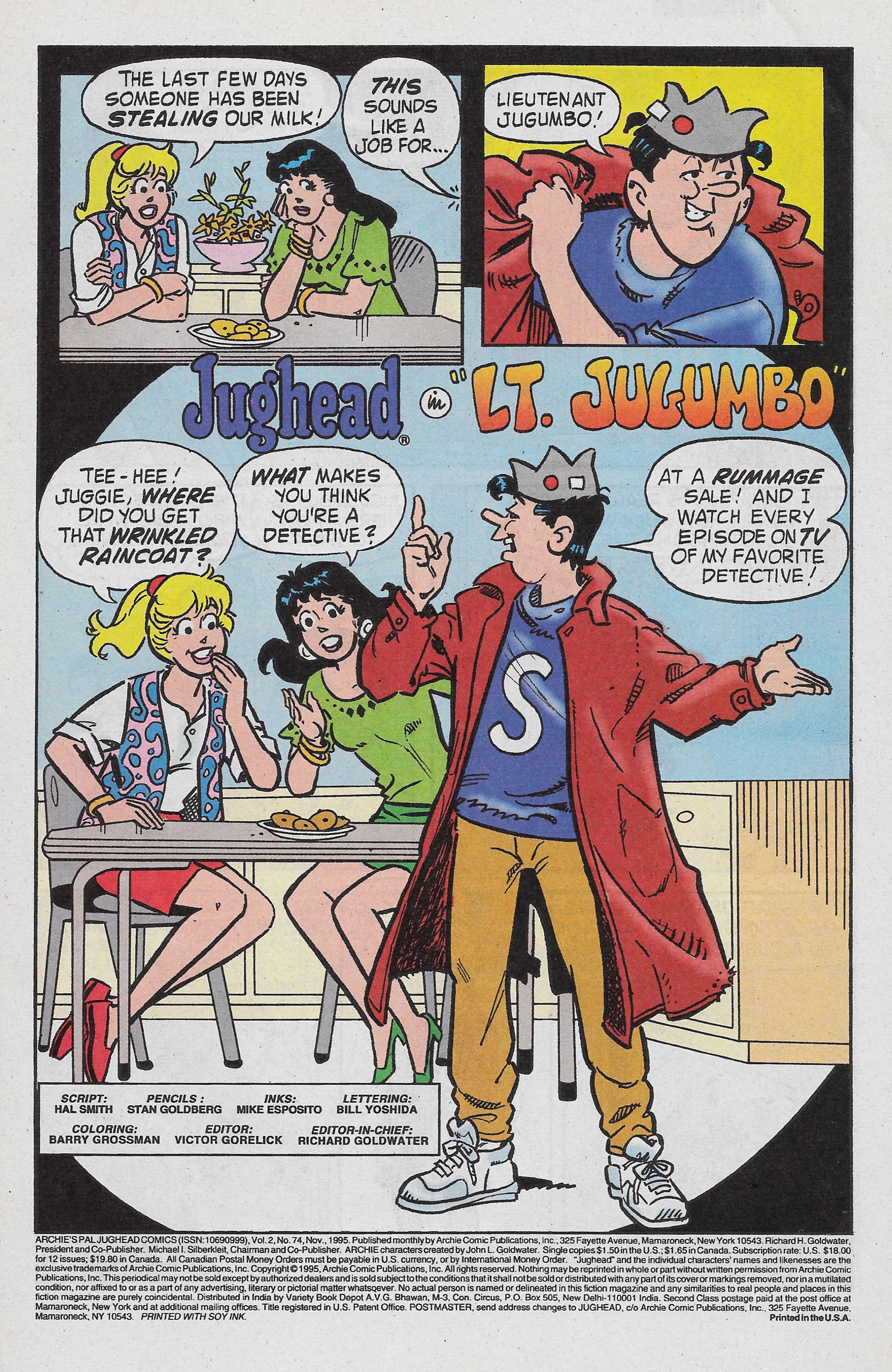 Read online Archie's Pal Jughead Comics comic -  Issue #74 - 3