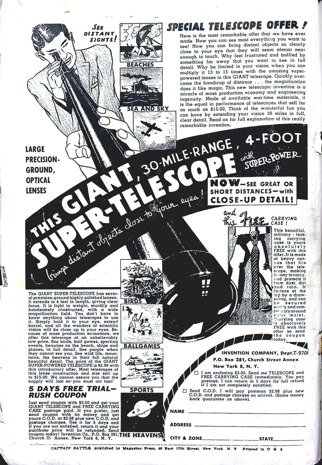 Read online Captain Battle Comics comic -  Issue #3 - 3