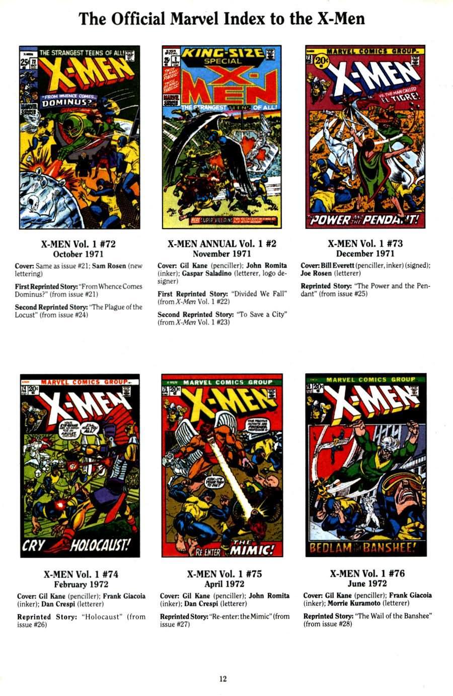 Read online The Official Marvel Index To The X-Men (1994) comic -  Issue #2 - 14