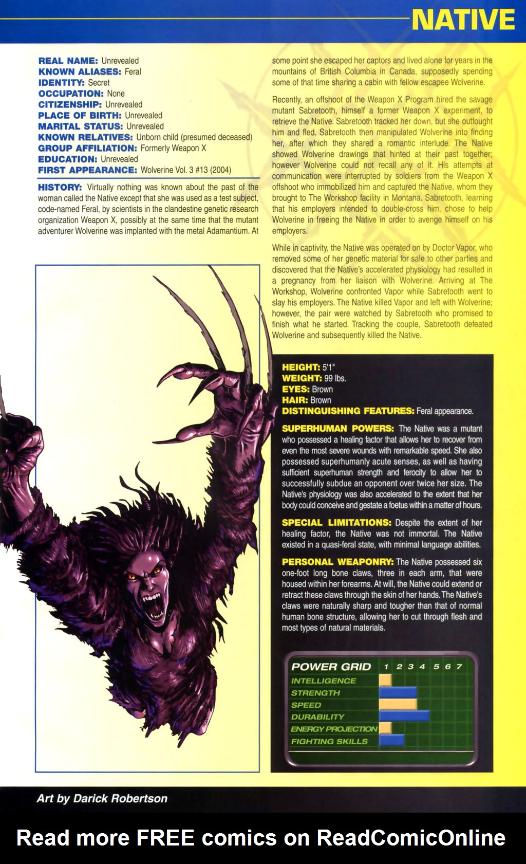 Read online Official Handbook of the Marvel Universe: Wolverine 2004 comic -  Issue # Full - 31