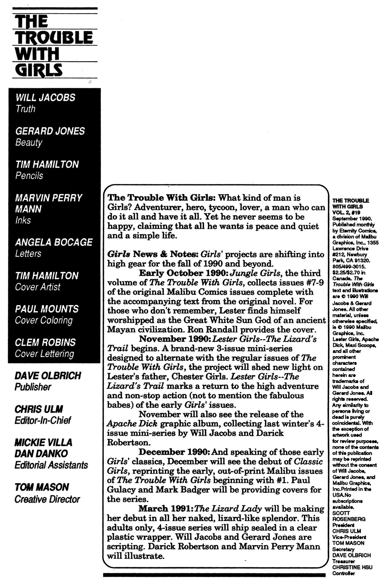 Read online The Trouble With Girls (1989) comic -  Issue #19 - 2