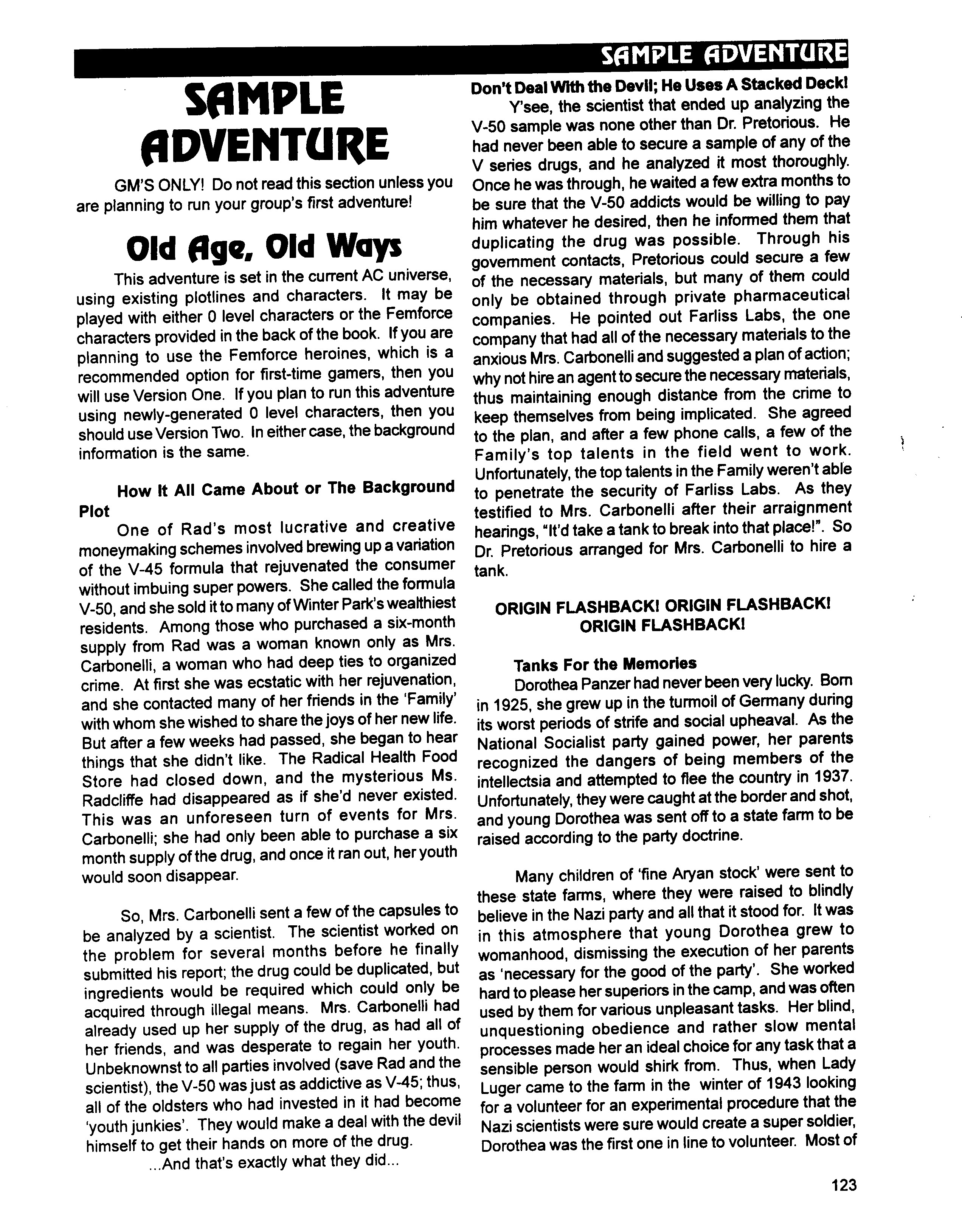 Read online Superbabes: The Femforce Role-Playing Game comic -  Issue # TPB - 125