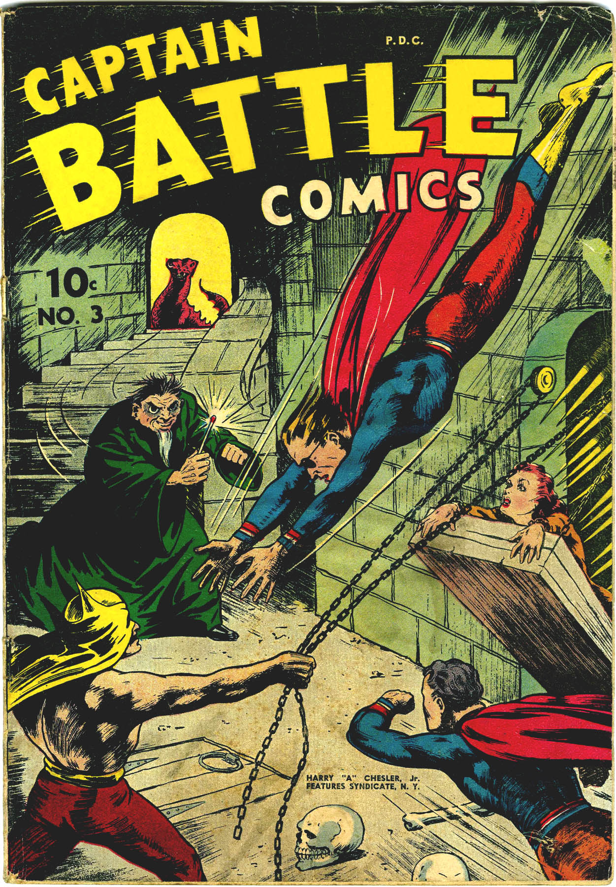 Read online Captain Battle Comics comic -  Issue #3 - 1