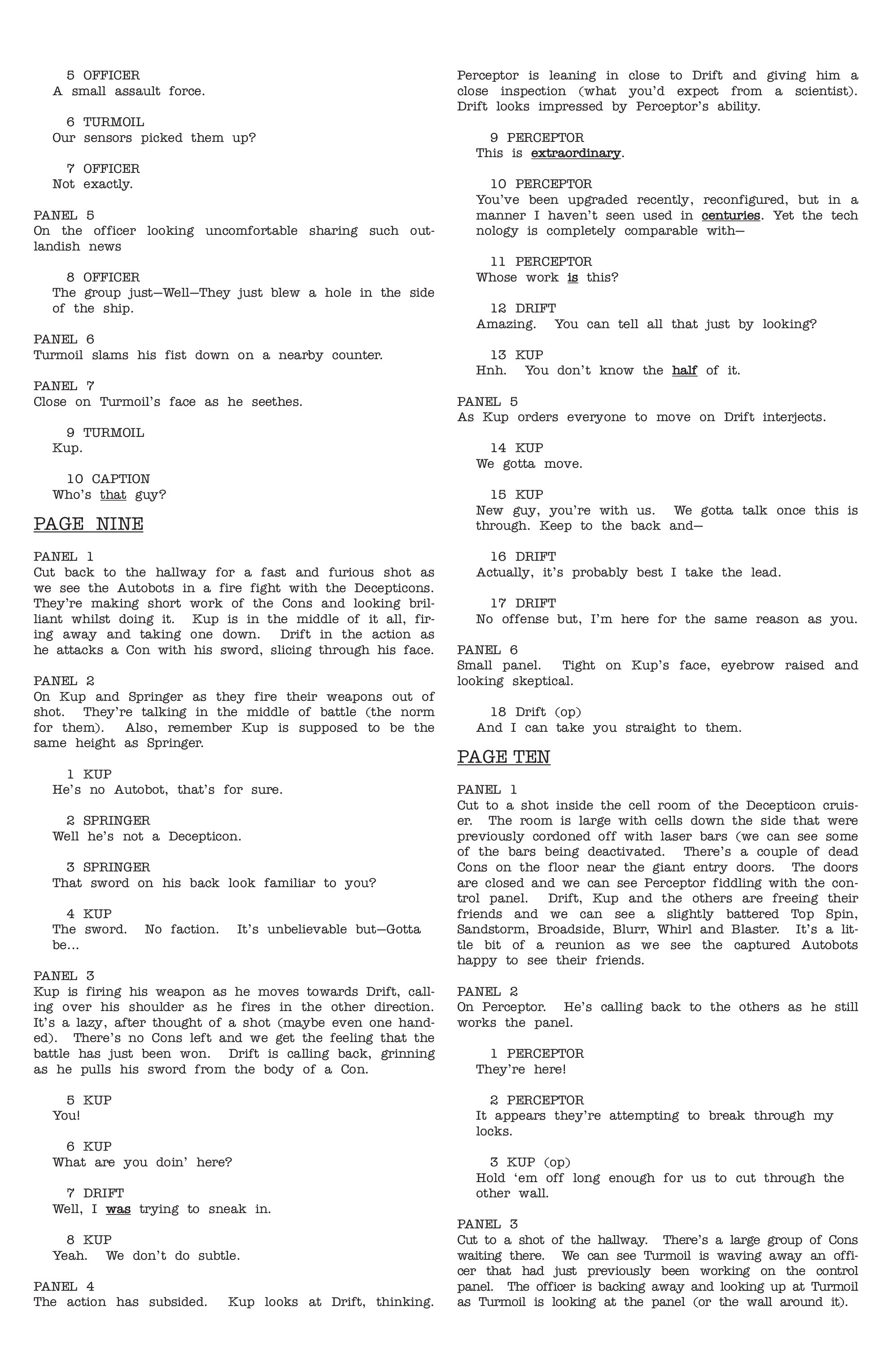 Read online The Transformers Spotlight: Drift Director's Cut comic -  Issue # Full - 46