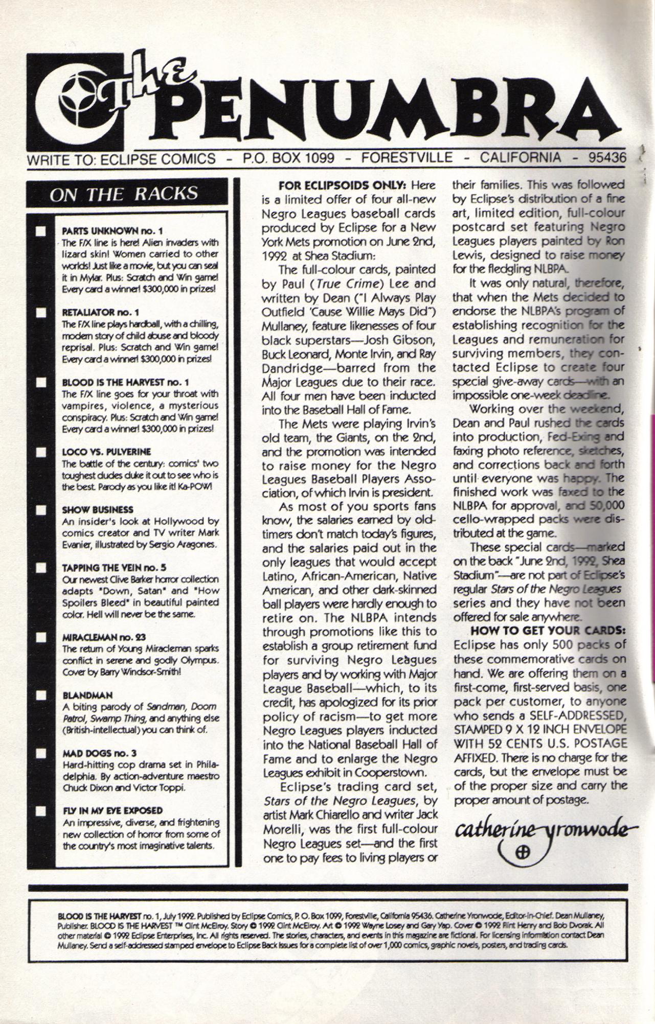 Read online Blood Is The Harvest comic -  Issue #1 - 2