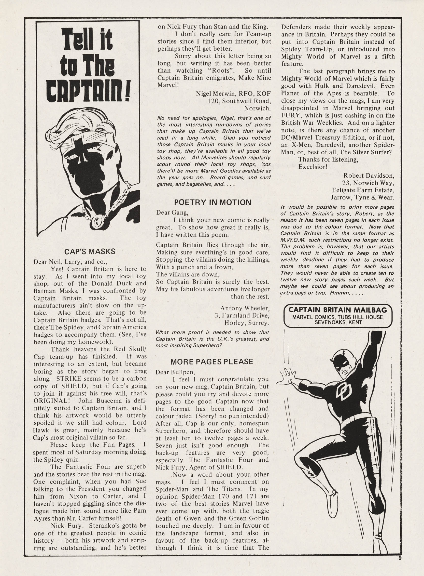 Read online Captain Britain (1976) comic -  Issue #35 - 9