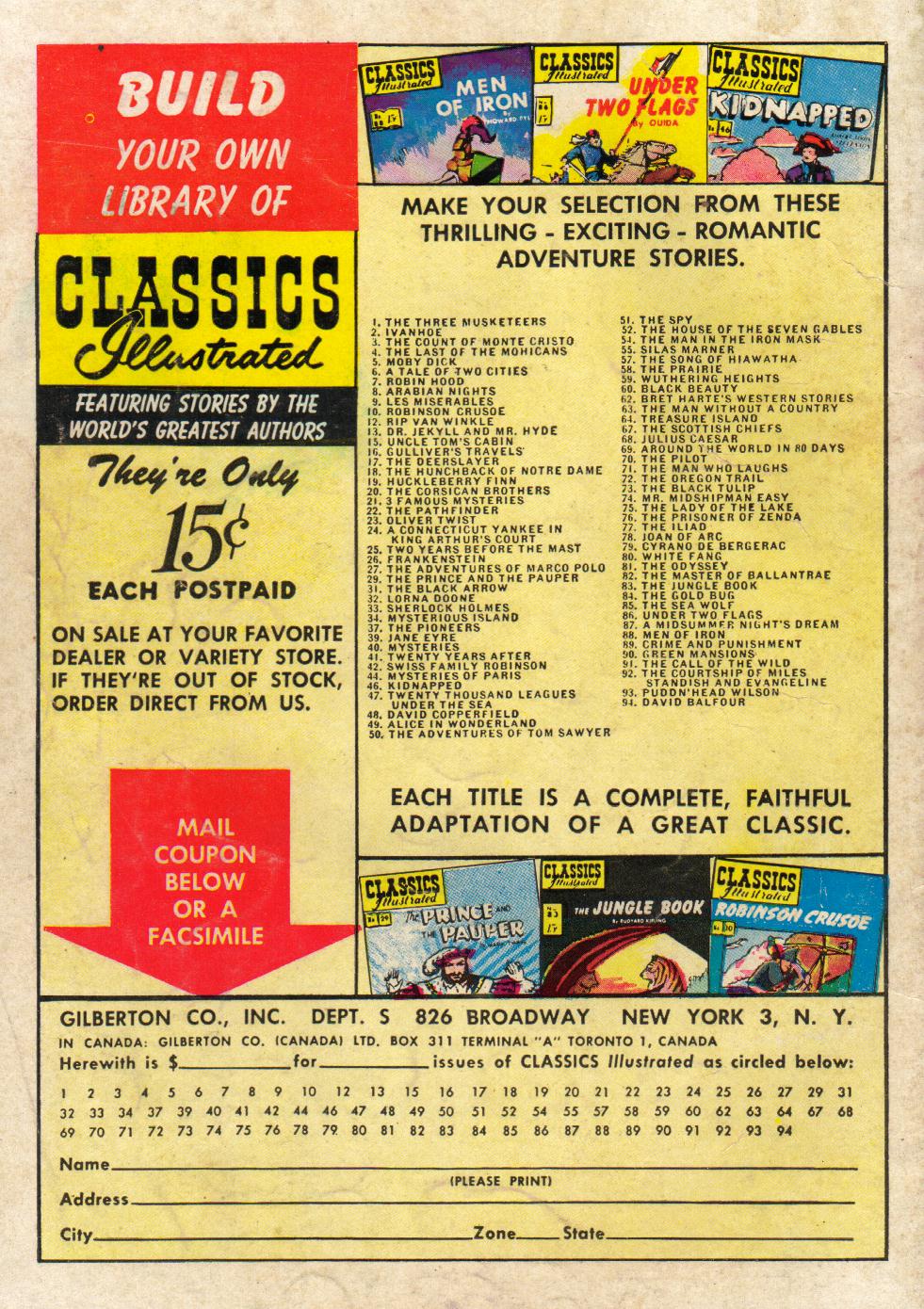 Read online Classics Illustrated comic -  Issue #94 - 52