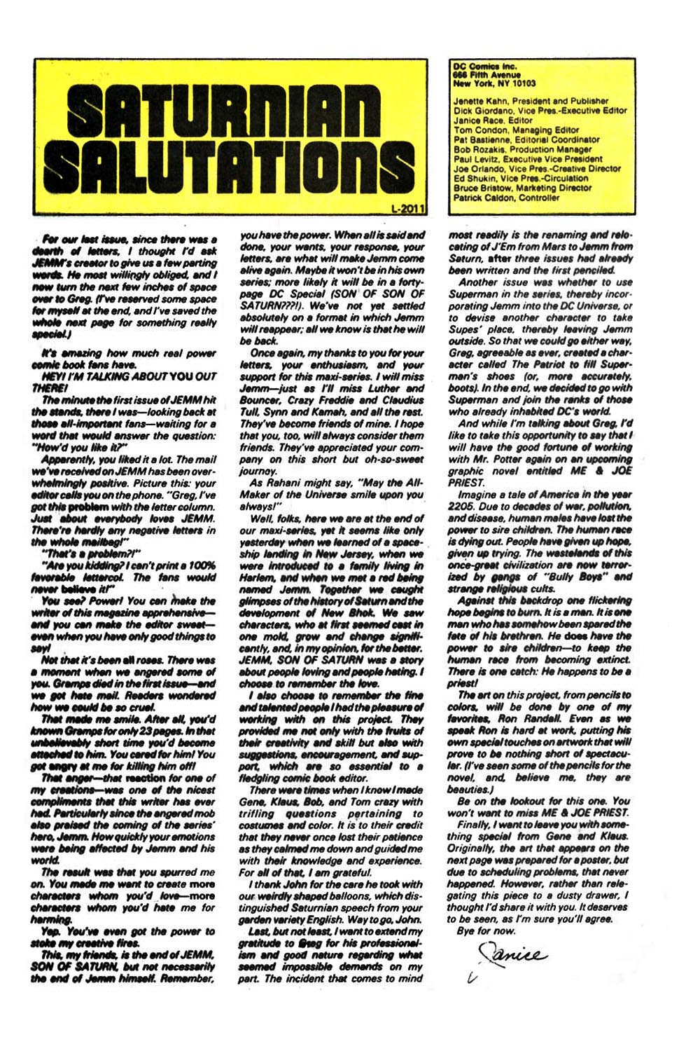 Read online Jemm, Son of Saturn comic -  Issue #12 - 25