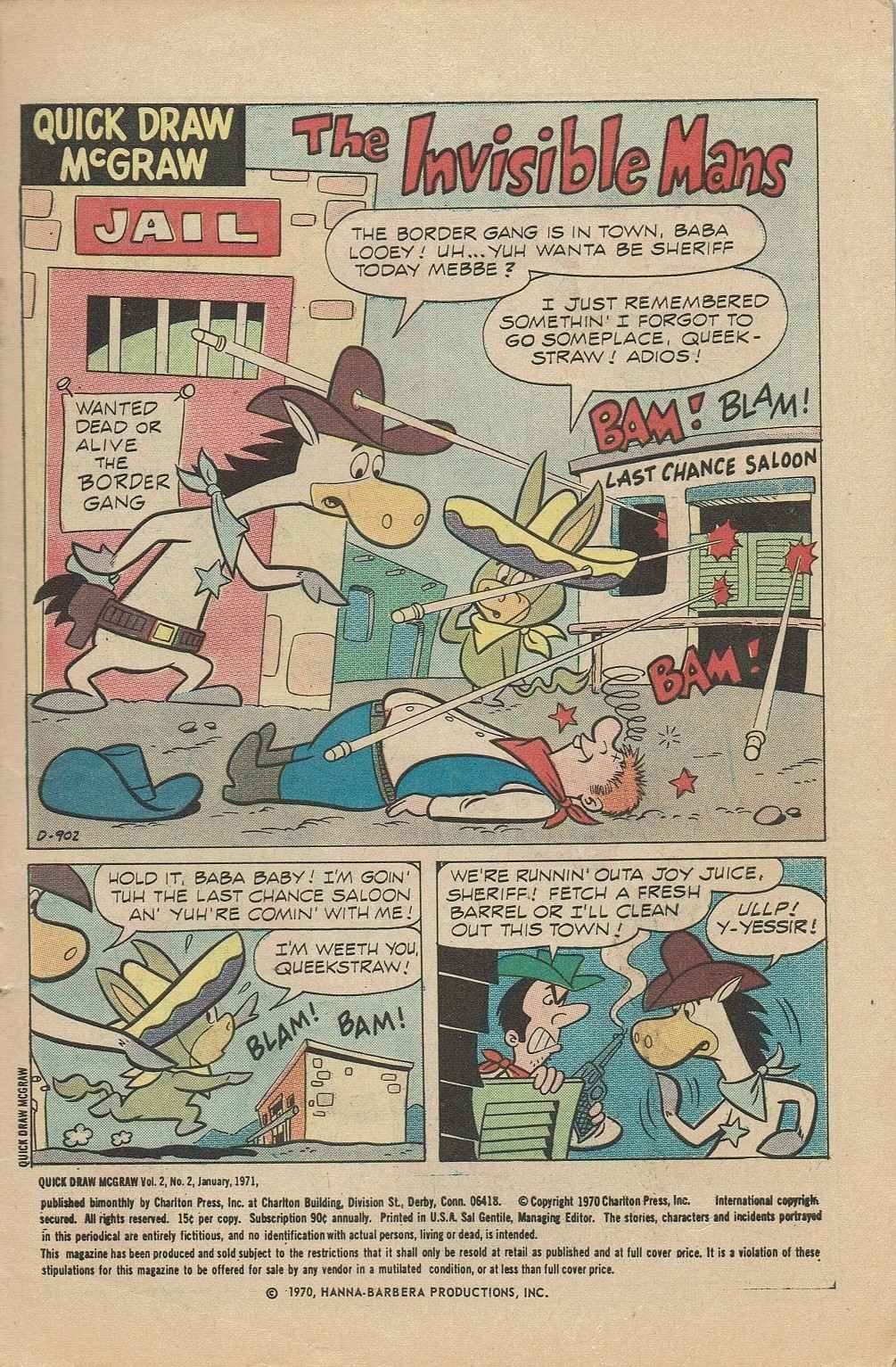 Read online Quick Draw McGraw comic -  Issue #2 - 2