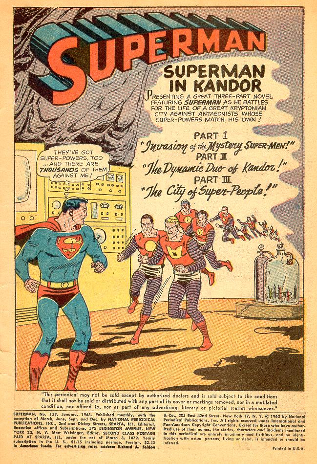 Read online Superman (1939) comic -  Issue #158 - 3