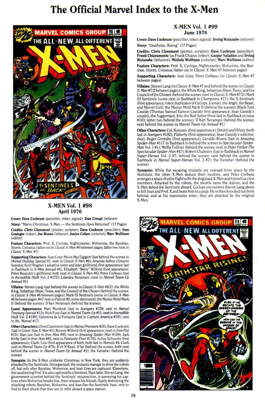 Read online The Official Marvel Index To The X-Men (1994) comic -  Issue #2 - 21