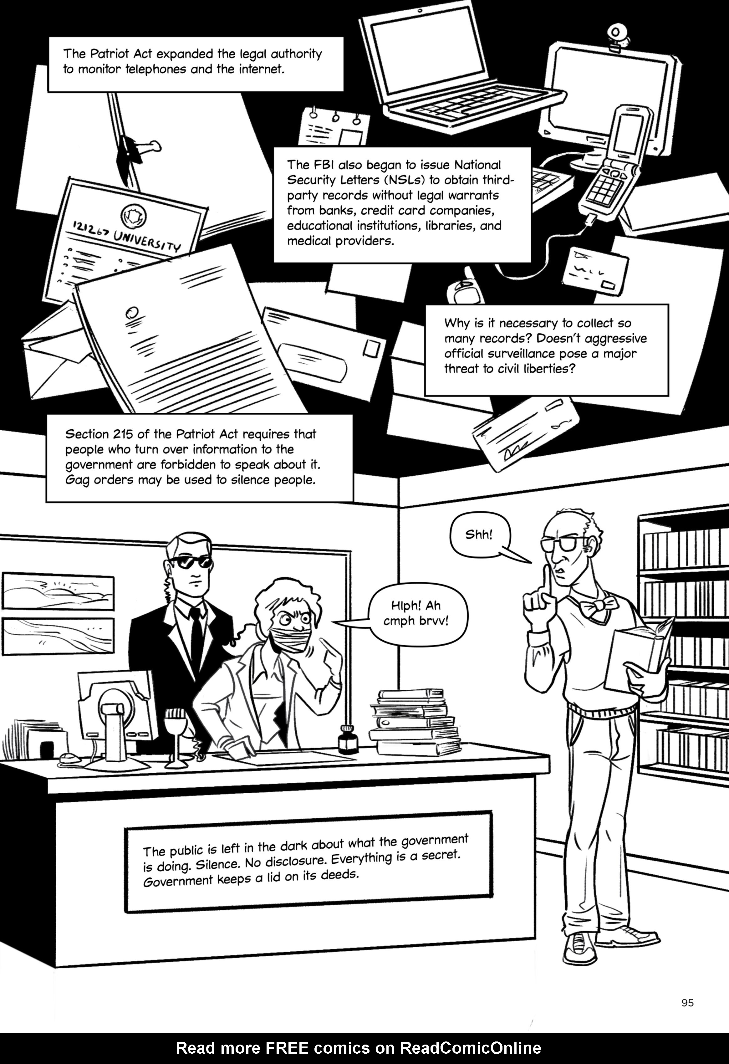Read online The Machine Never Blinks: A Graphic History of Spying and Surveillance comic -  Issue # TPB - 105