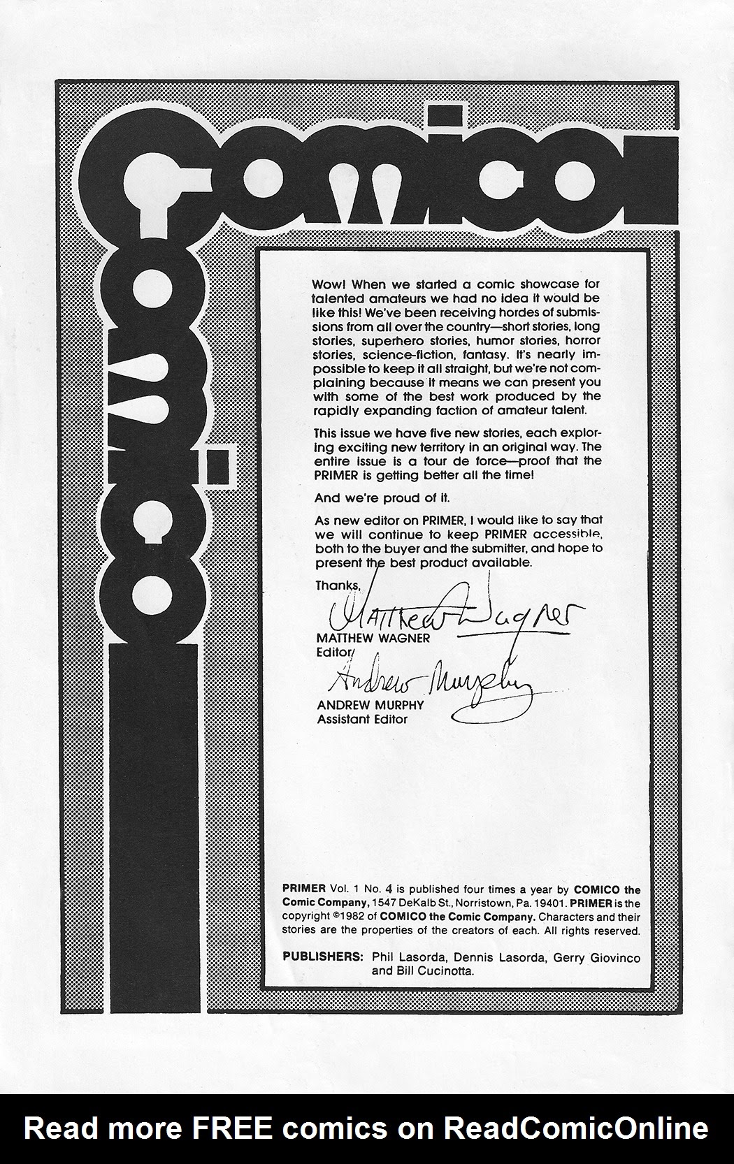 Read online Comico Primer comic -  Issue #4 - 2