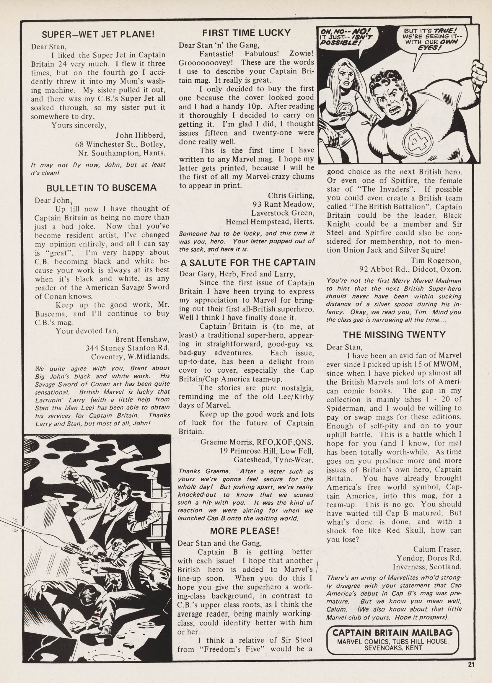 Read online Captain Britain (1976) comic -  Issue #31 - 21