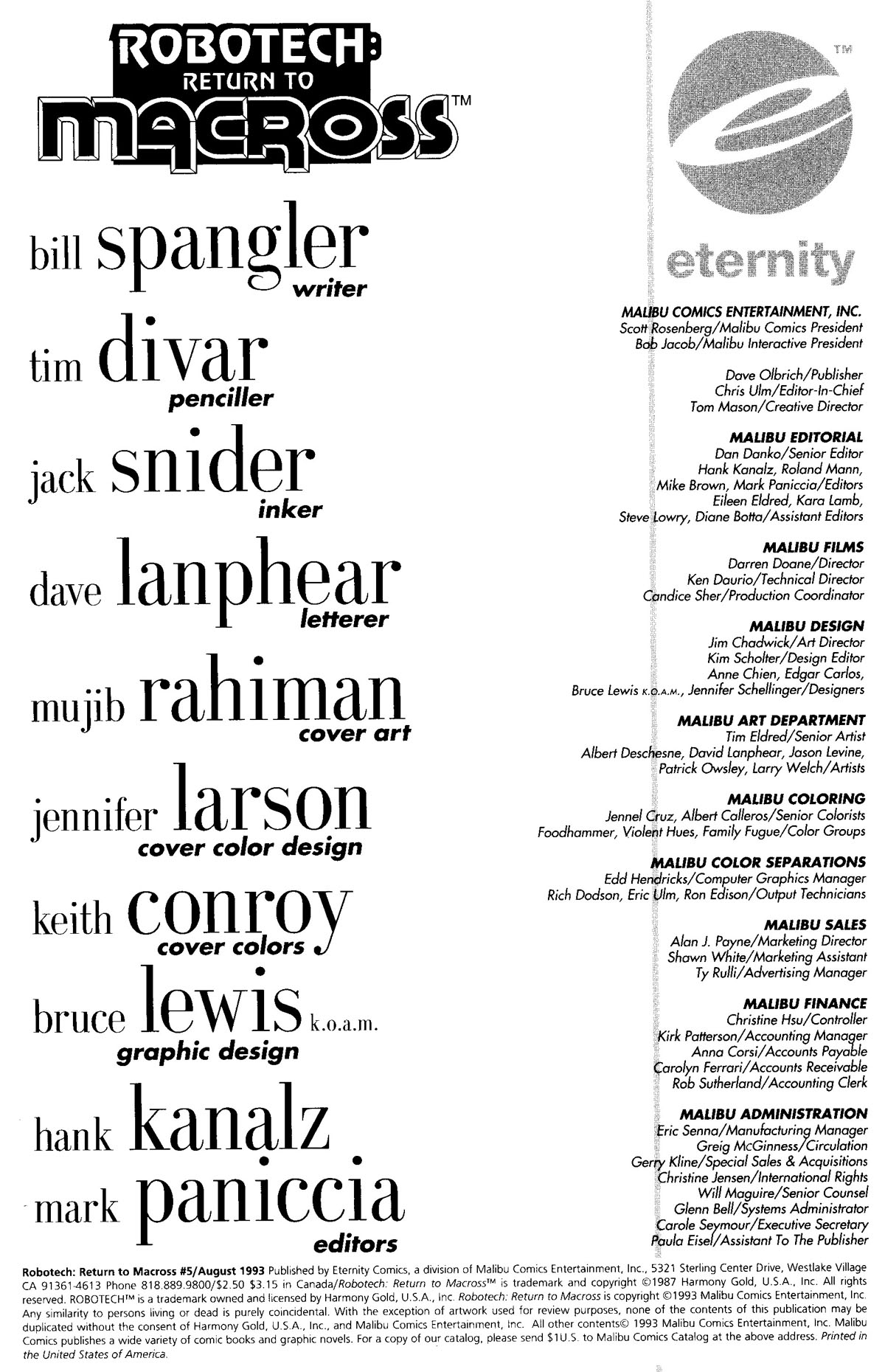 Read online Robotech: Return to Macross comic -  Issue #5 - 2