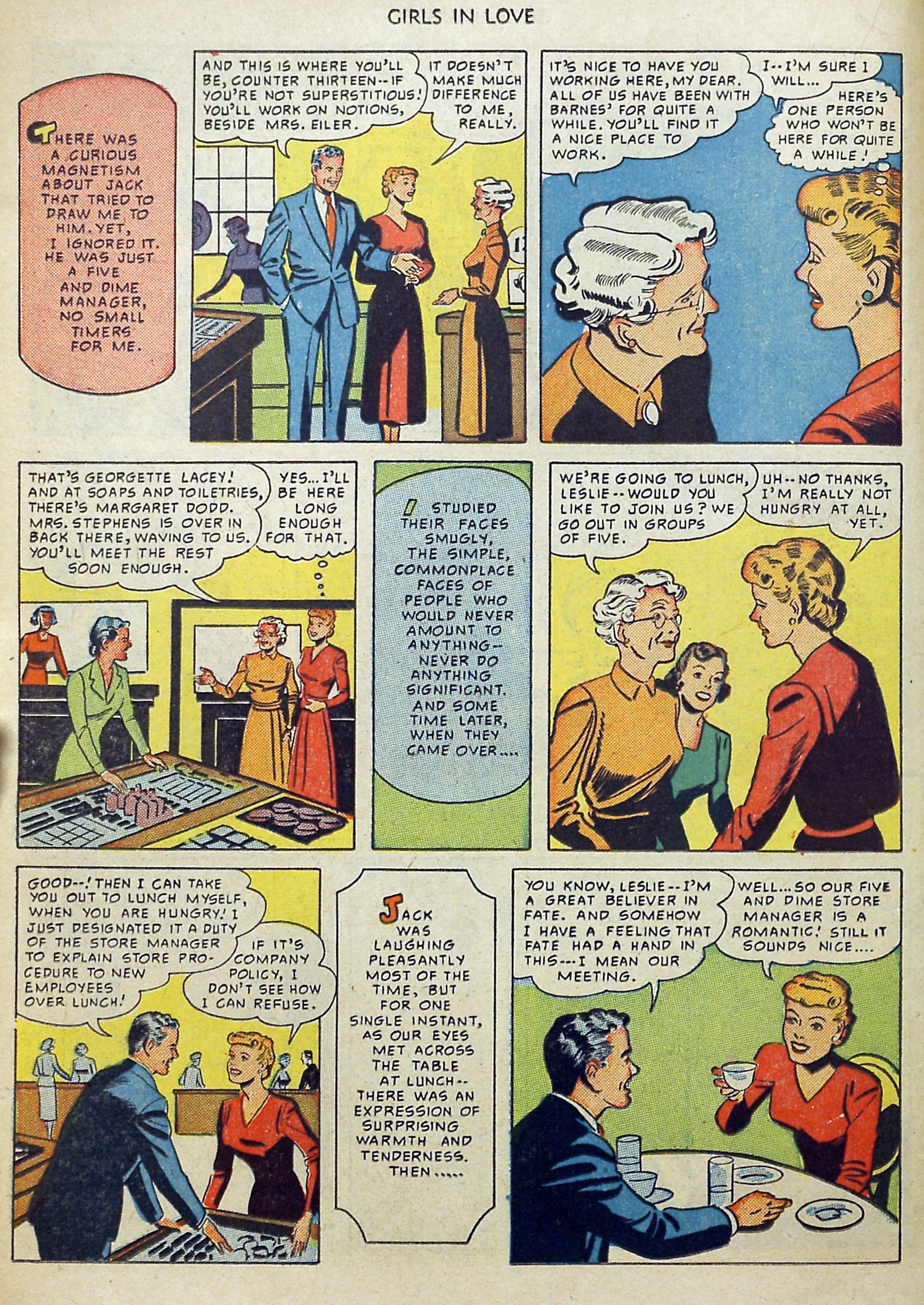 Read online Girls in Love (1950) comic -  Issue #1 - 18