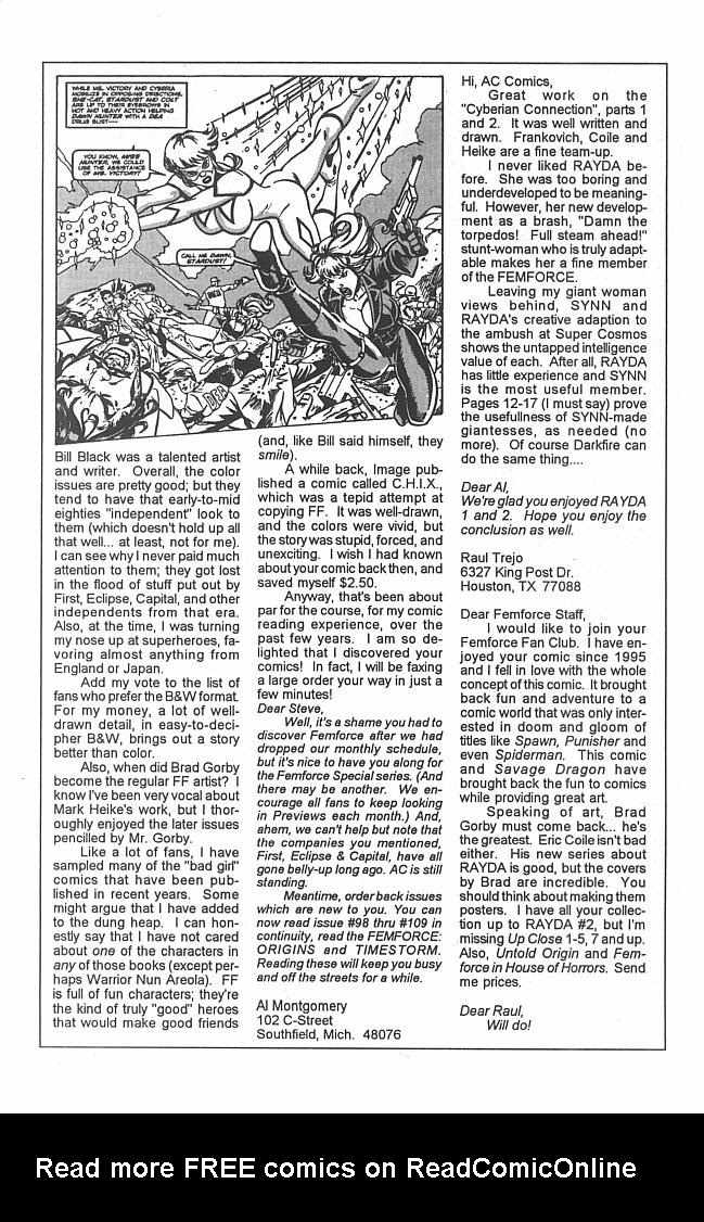 Read online FemForce Special: Rayda The Cyberian Connection comic -  Issue #3 - 28