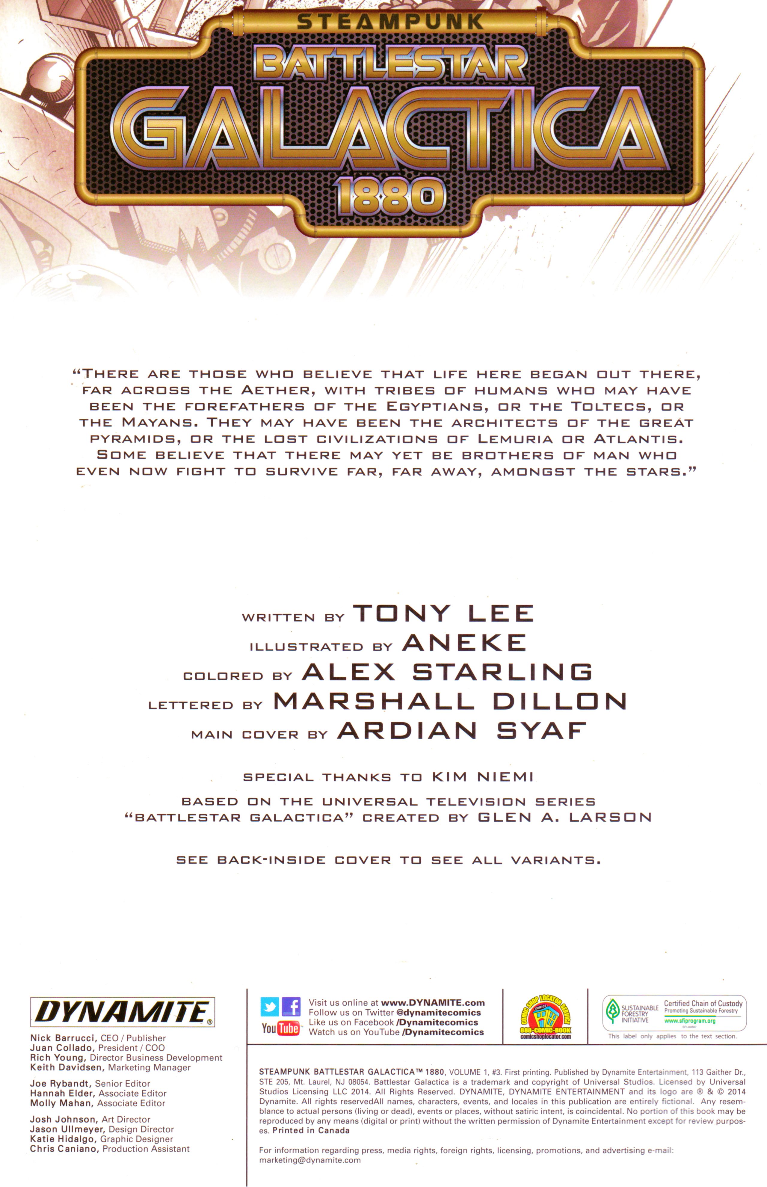 Read online Steampunk Battlestar Galactica 1880 comic -  Issue #3 - 2