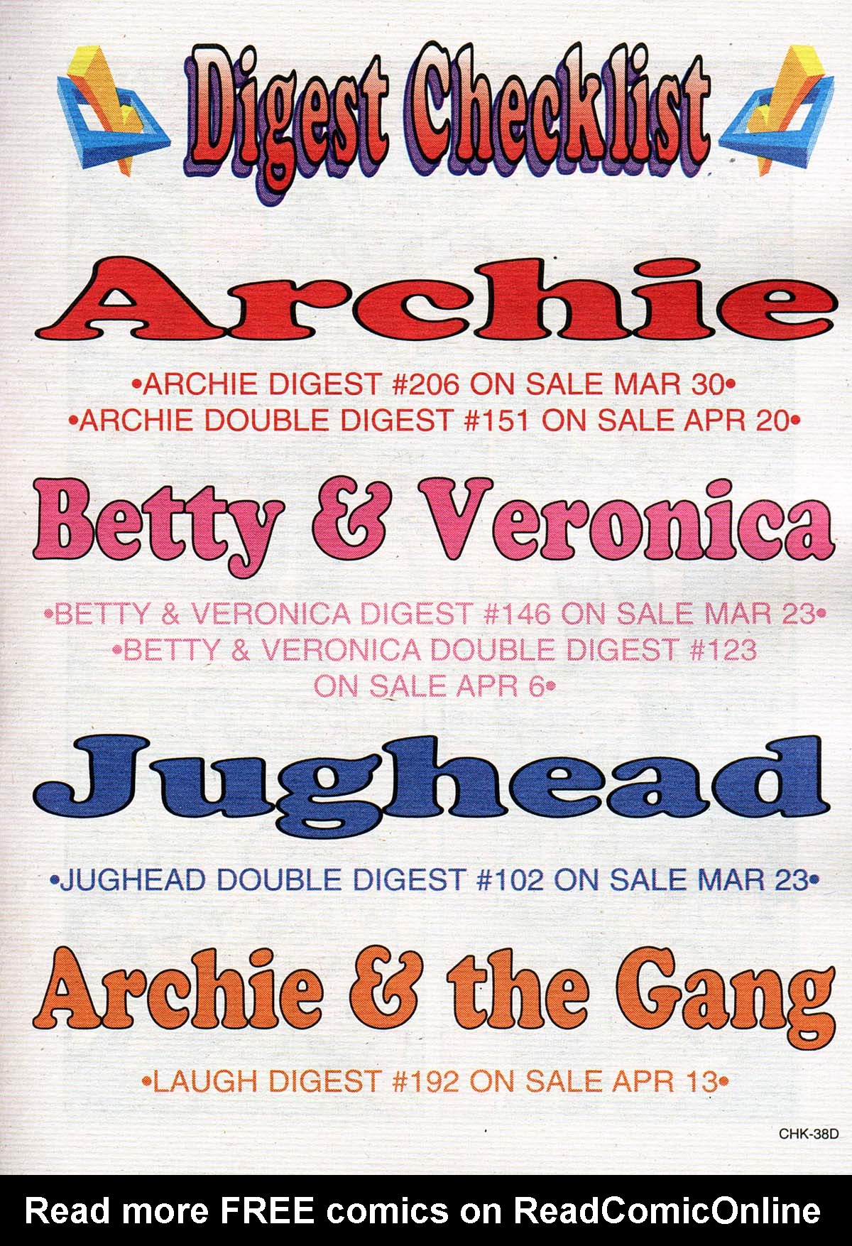 Read online Archie's Double Digest Magazine comic -  Issue #151 - 86