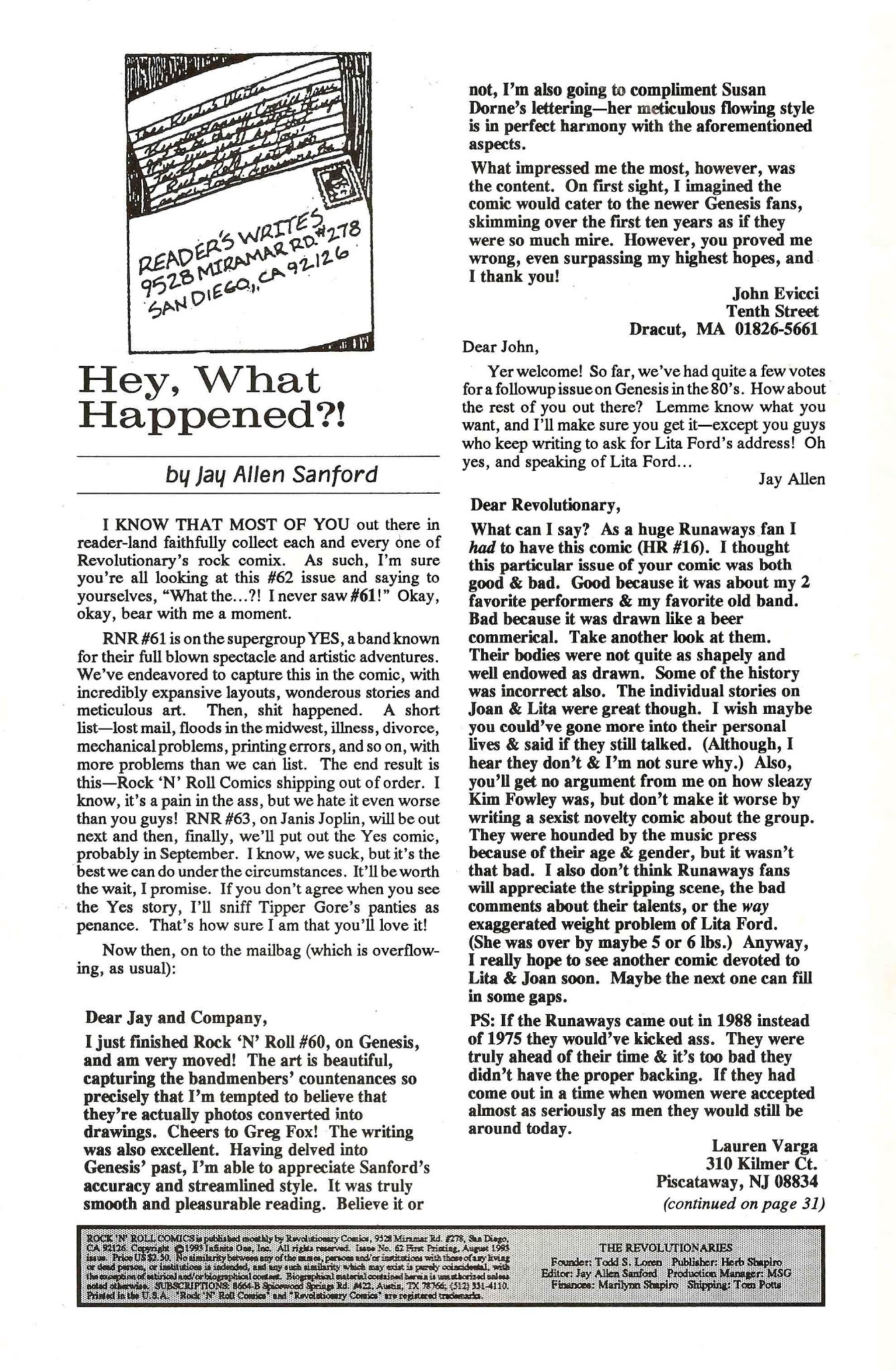 Read online Rock N' Roll Comics comic -  Issue #62 - 2