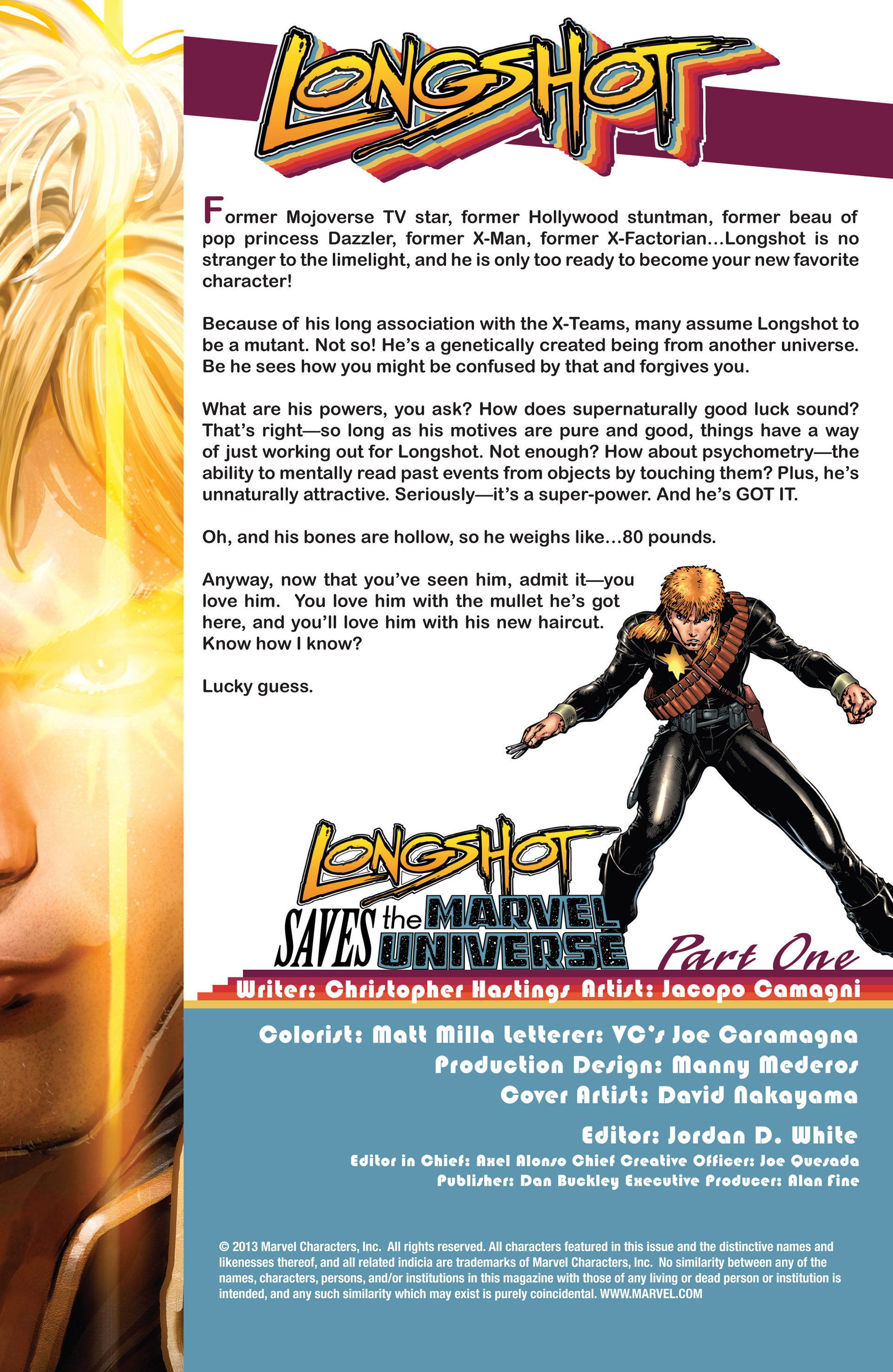 Read online Longshot Saves the Marvel Universe comic -  Issue #1 - 2