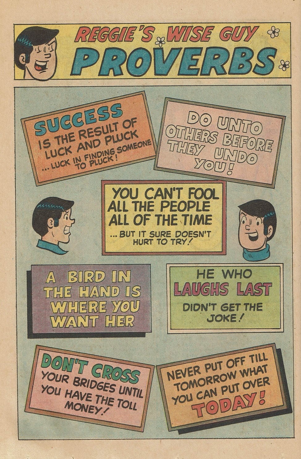 Read online Reggie's Wise Guy Jokes comic -  Issue #22 - 41